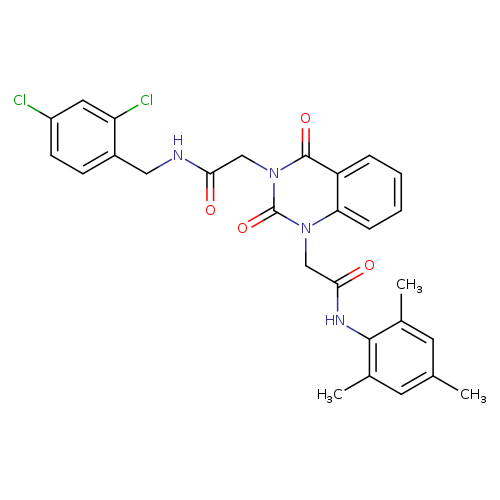 N-[(2,4-dichlorophenyl)methyl]-2-(2,4-dioxo-1-{[(2,4,6-trimethylphenyl)carbamoyl]methyl}-1,2,3,4-tetrahydroquinazolin-3-yl)acetamide