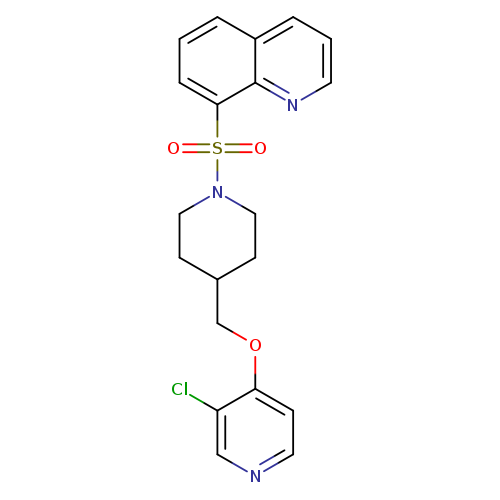 8-[(4-{[(3-chloropyridin-4-yl)oxy]methyl}piperidin-1-yl)sulfonyl]quinoline