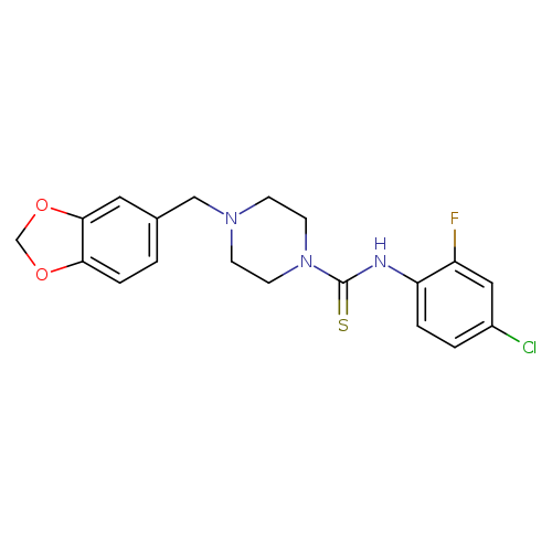 4-[(2H-1,3-benzodioxol-5-yl)methyl]-N-(4-chloro-2-fluorophenyl)piperazine-1-carbothioamide