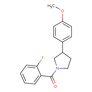 1-(2-fluorobenzoyl)-3-(4-methoxyphenyl)pyrrolidine