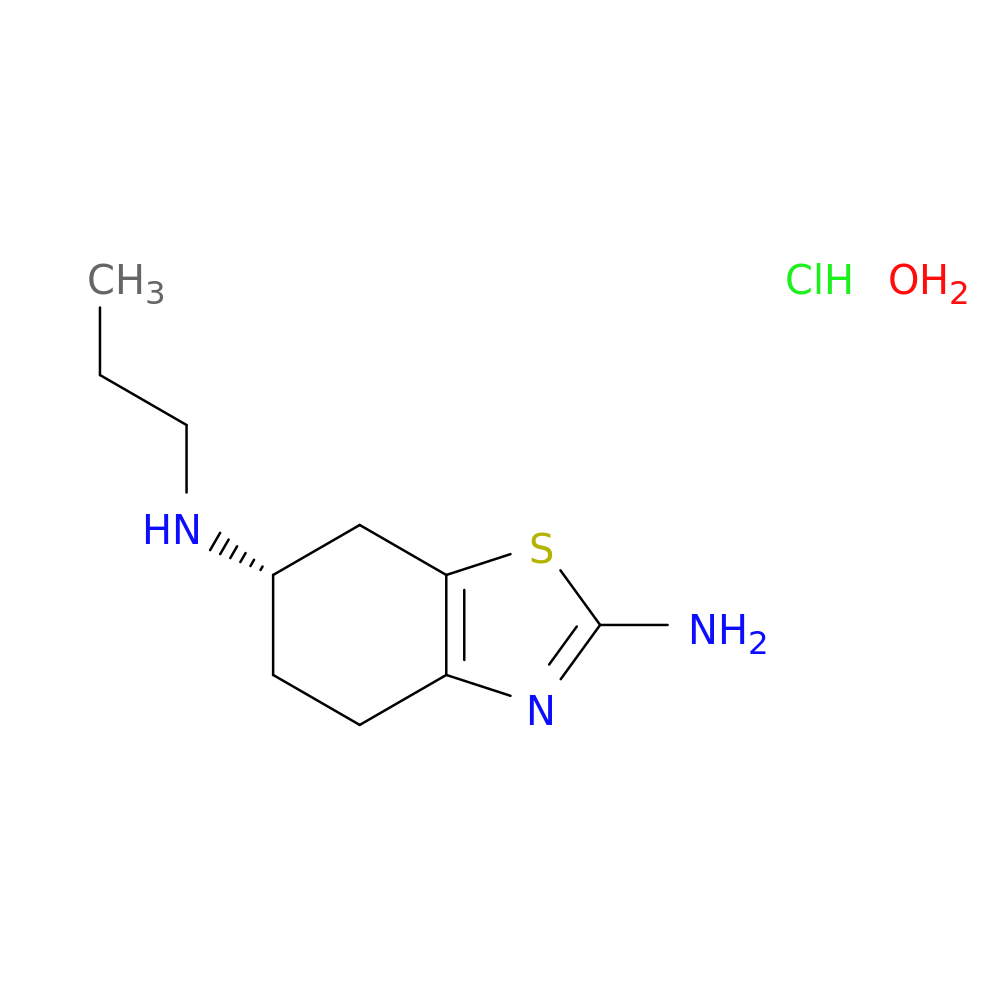 2,6-Benzothiazolediamine, 4,5,6,7-tetrahydro-N6-propyl-, hydrochloride, hydrate (1:2:1), (6S)-
