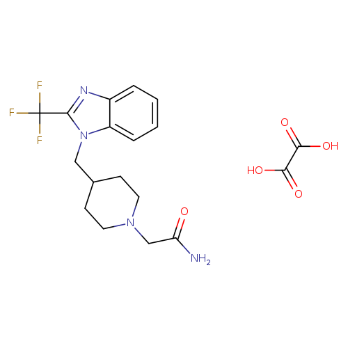 2-(4-{[2-(trifluoromethyl)-1H-1,3-benzodiazol-1-yl]methyl}piperidin-1-yl)acetamide; oxalic acid