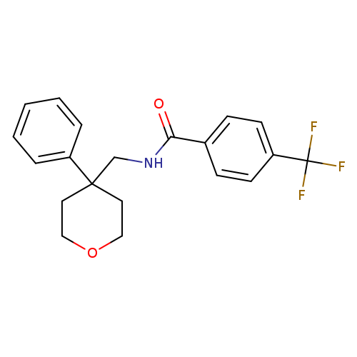 N-[(4-phenyloxan-4-yl)methyl]-4-(trifluoromethyl)benzamide