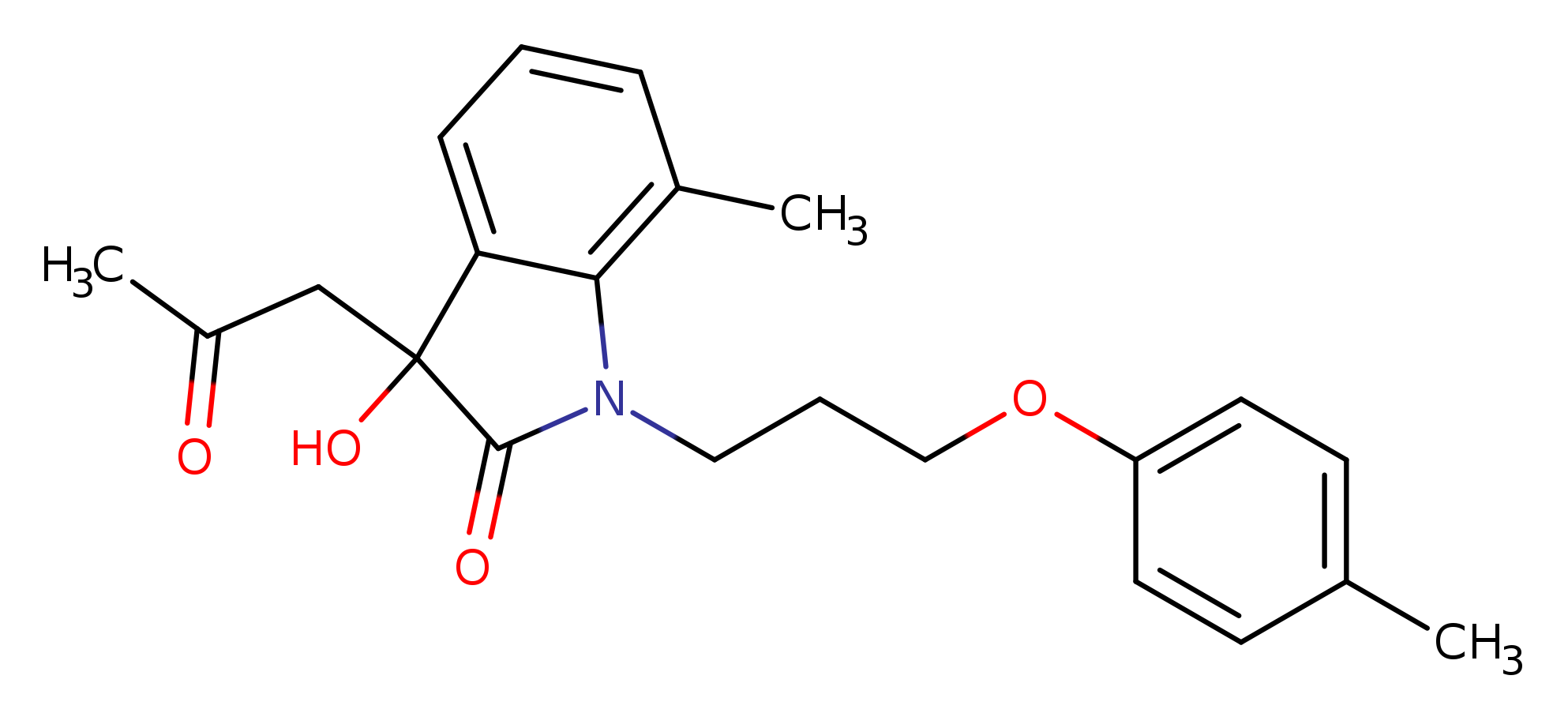 3-hydroxy-7-methyl-1-[3-(4-methylphenoxy)propyl]-3-(2-oxopropyl)-2,3-dihydro-1H-indol-2-one