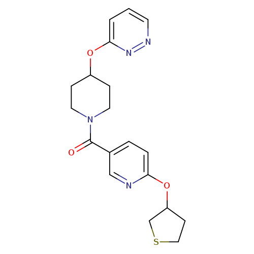 3-({1-[6-(thiolan-3-yloxy)pyridine-3-carbonyl]piperidin-4-yl}oxy)pyridazine