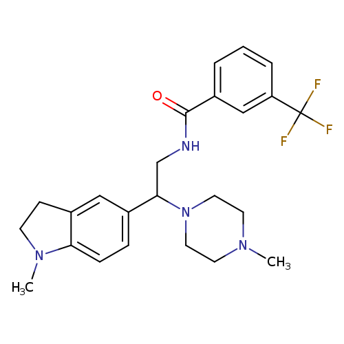 N-[2-(1-methyl-2,3-dihydro-1H-indol-5-yl)-2-(4-methylpiperazin-1-yl)ethyl]-3-(trifluoromethyl)benzamide