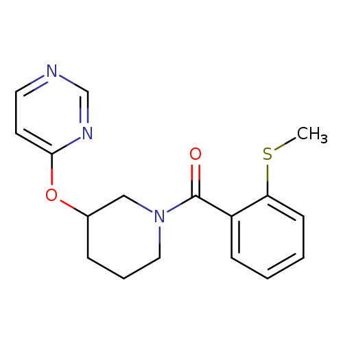 4-({1-[2-(methylsulfanyl)benzoyl]piperidin-3-yl}oxy)pyrimidine