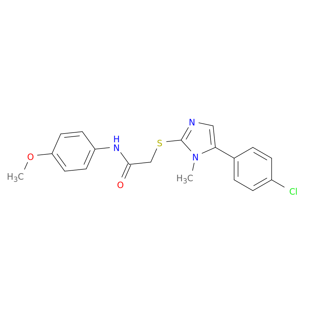2-{[5-(4-chlorophenyl)-1-methyl-1H-imidazol-2-yl]sulfanyl}-N-(4-methoxyphenyl)acetamide
