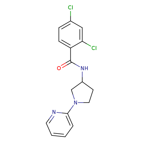 2,4-dichloro-N-[1-(pyridin-2-yl)pyrrolidin-3-yl]benzamide