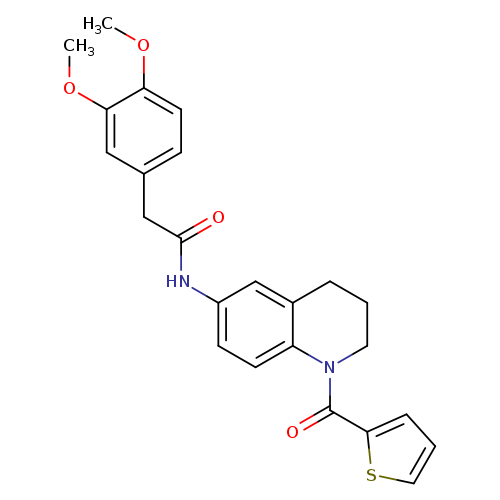 2-(3,4-dimethoxyphenyl)-N-[1-(thiophene-2-carbonyl)-1,2,3,4-tetrahydroquinolin-6-yl]acetamide