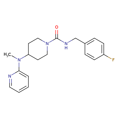 N-[(4-fluorophenyl)methyl]-4-[methyl(pyridin-2-yl)amino]piperidine-1-carboxamide