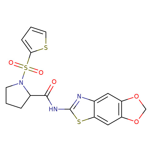 N-{4,6-dioxa-10-thia-12-azatricyclo[7.3.0.0^{3,7}]dodeca-1(9),2,7,11-tetraen-11-yl}-1-(thiophene-2-sulfonyl)pyrrolidine-2-carboxamide