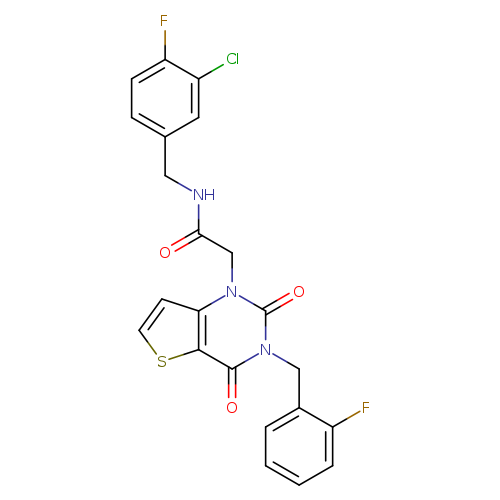 N-[(3-chloro-4-fluorophenyl)methyl]-2-{3-[(2-fluorophenyl)methyl]-2,4-dioxo-1H,2H,3H,4H-thieno[3,2-d]pyrimidin-1-yl}acetamide