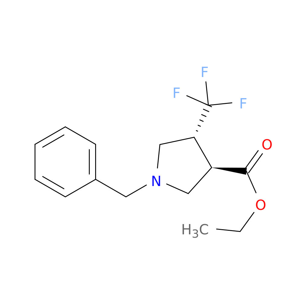 (3R,4R)-Ethyl 1-benzyl-4-(trifluoromethyl)pyrrolidine-3-carboxylate