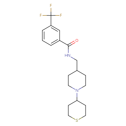 N-{[1-(thian-4-yl)piperidin-4-yl]methyl}-3-(trifluoromethyl)benzamide