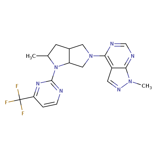 2-(2-methyl-5-{1-methyl-1H-pyrazolo[3,4-d]pyrimidin-4-yl}-octahydropyrrolo[3,4-b]pyrrol-1-yl)-4-(trifluoromethyl)pyrimidine
