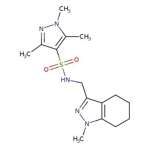 1,3,5-trimethyl-N-[(1-methyl-4,5,6,7-tetrahydro-1H-indazol-3-yl)methyl]-1H-pyrazole-4-sulfonamide