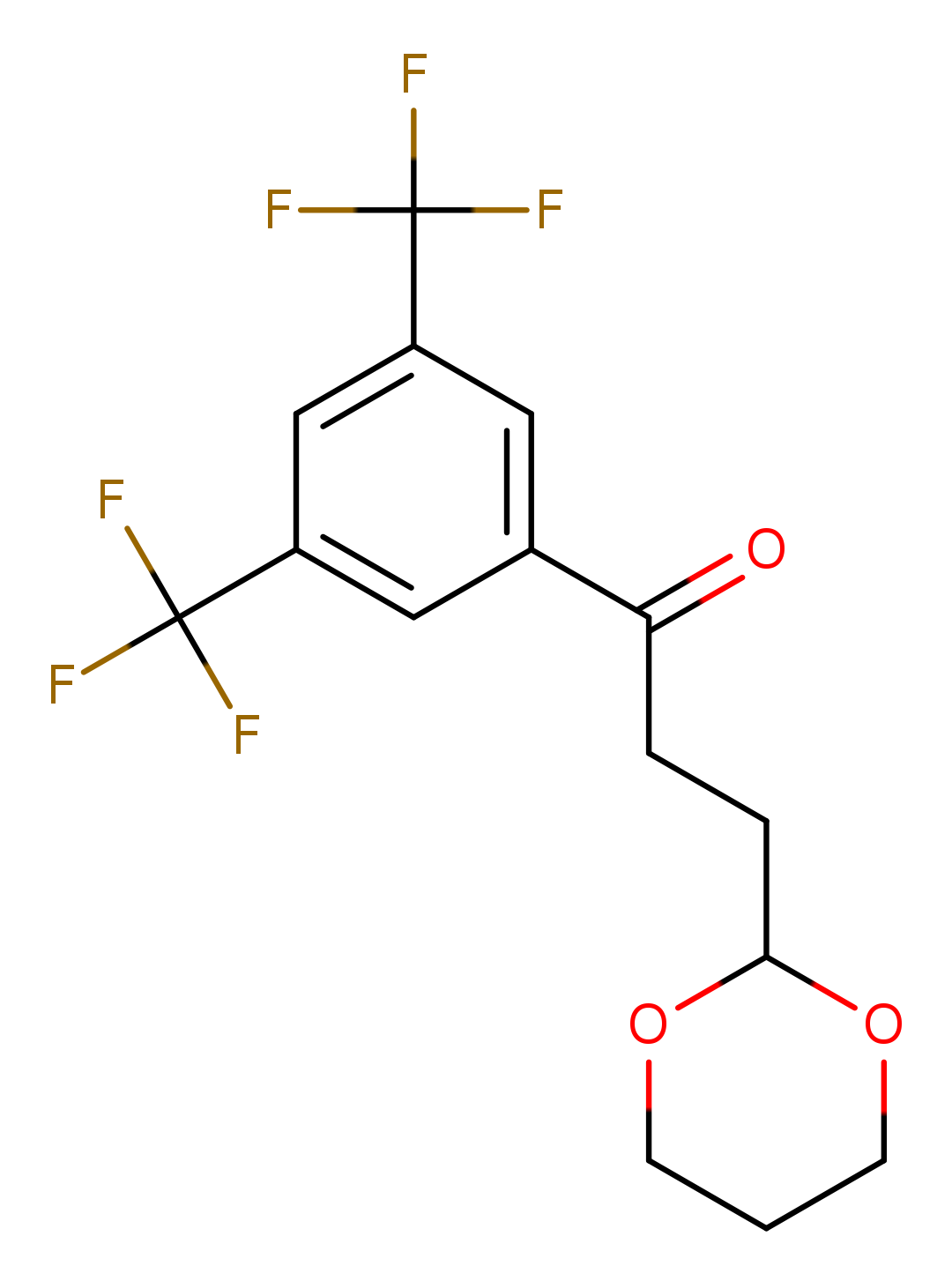 1-(3,5-Bis(trifluoromethyl)phenyl)-3-(1,3-dioxan-2-yl)propan-1-one