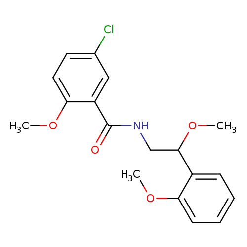 5-chloro-2-methoxy-N-[2-methoxy-2-(2-methoxyphenyl)ethyl]benzamide