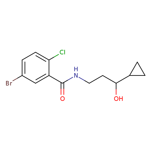 5-bromo-2-chloro-N-(3-cyclopropyl-3-hydroxypropyl)benzamide