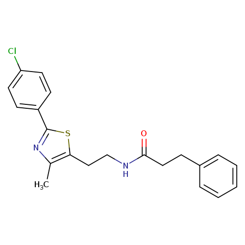 N-{2-[2-(4-chlorophenyl)-4-methyl-1,3-thiazol-5-yl]ethyl}-3-phenylpropanamide