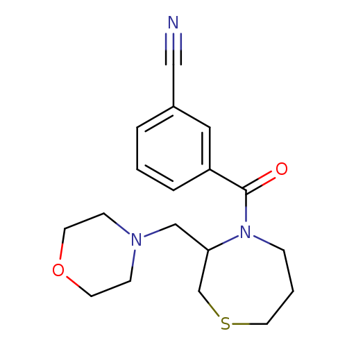 3-{3-[(morpholin-4-yl)methyl]-1,4-thiazepane-4-carbonyl}benzonitrile