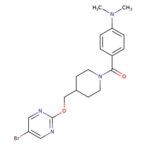 4-(4-{[(5-bromopyrimidin-2-yl)oxy]methyl}piperidine-1-carbonyl)-N,N-dimethylaniline