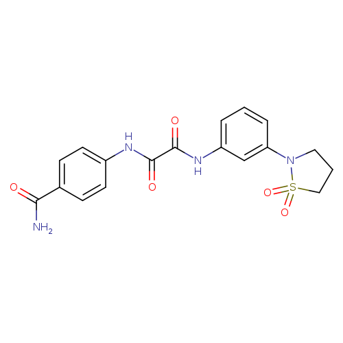 N'-(4-carbamoylphenyl)-N-[3-(1,1-dioxo-1lambda6,2-thiazolidin-2-yl)phenyl]ethanediamide