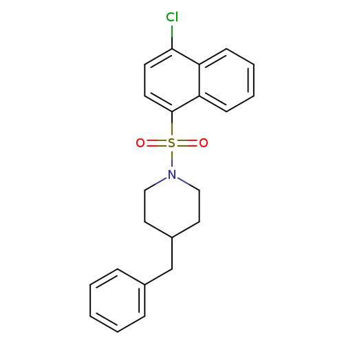 4-benzyl-1-[(4-chloronaphthalen-1-yl)sulfonyl]piperidine
