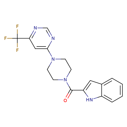 2-{4-[6-(trifluoromethyl)pyrimidin-4-yl]piperazine-1-carbonyl}-1H-indole