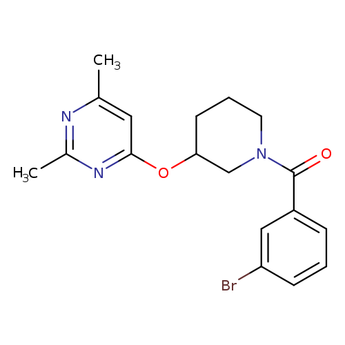 4-{[1-(3-bromobenzoyl)piperidin-3-yl]oxy}-2,6-dimethylpyrimidine