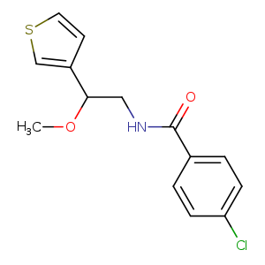 4-chloro-N-[2-methoxy-2-(thiophen-3-yl)ethyl]benzamide