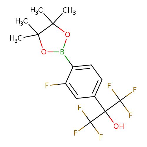 1,1,1,3,3,3-Hexafluoro-2-[3-fluoro-4-(4,4,5,5-tetramethyl-1,3,2-dioxaborolan-2-yl)phenyl]propan-2-ol