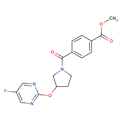 methyl 4-{3-[(5-fluoropyrimidin-2-yl)oxy]pyrrolidine-1-carbonyl}benzoate