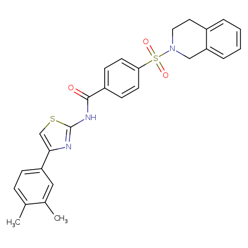 N-[4-(3,4-dimethylphenyl)-1,3-thiazol-2-yl]-4-(1,2,3,4-tetrahydroisoquinoline-2-sulfonyl)benzamide