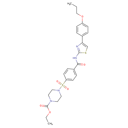 ethyl 4-(4-{[4-(4-propoxyphenyl)-1,3-thiazol-2-yl]carbamoyl}benzenesulfonyl)piperazine-1-carboxylate