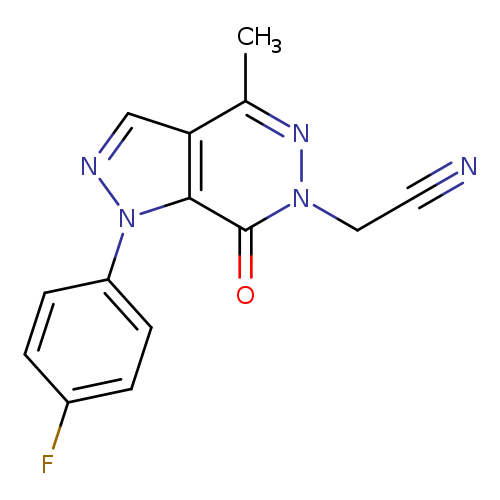 2-[1-(4-fluorophenyl)-4-methyl-7-oxo-1H,6H,7H-pyrazolo[3,4-d]pyridazin-6-yl]acetonitrile
