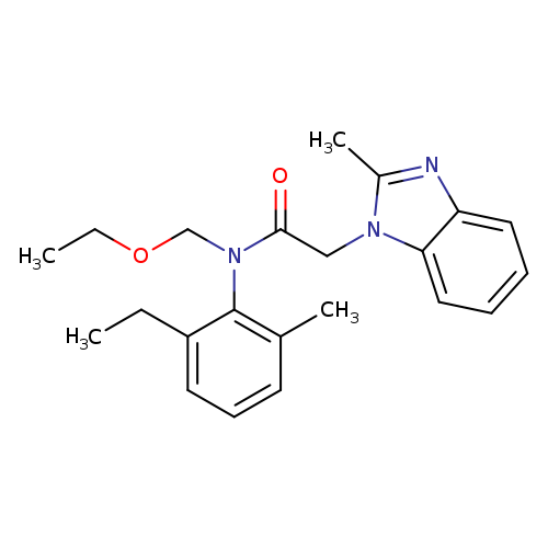 N-(ethoxymethyl)-N-(2-ethyl-6-methylphenyl)-2-(2-methyl-1H-1,3-benzodiazol-1-yl)acetamide