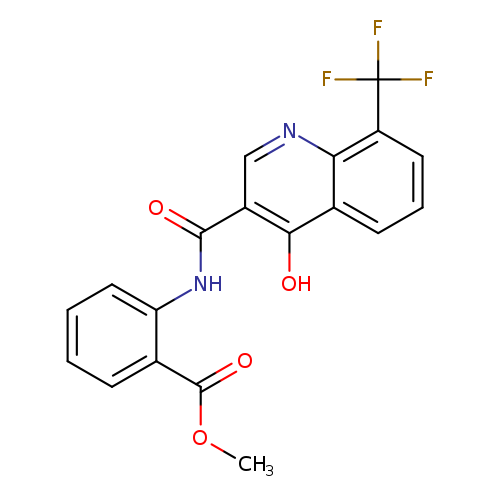 methyl 2-[4-hydroxy-8-(trifluoromethyl)quinoline-3-amido]benzoate