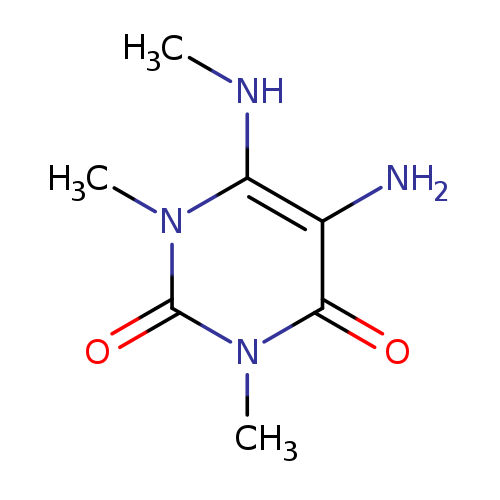 2,4(1H,3H)-Pyrimidinedione, 5-amino-1,3-dimethyl-6-(methylamino)-