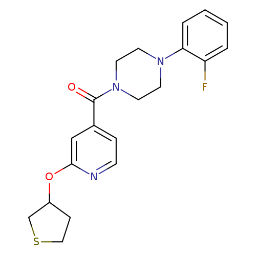 1-(2-fluorophenyl)-4-[2-(thiolan-3-yloxy)pyridine-4-carbonyl]piperazine
