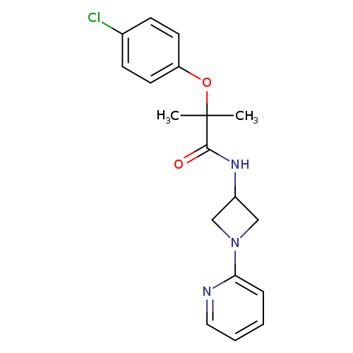 2-(4-chlorophenoxy)-2-methyl-N-[1-(pyridin-2-yl)azetidin-3-yl]propanamide