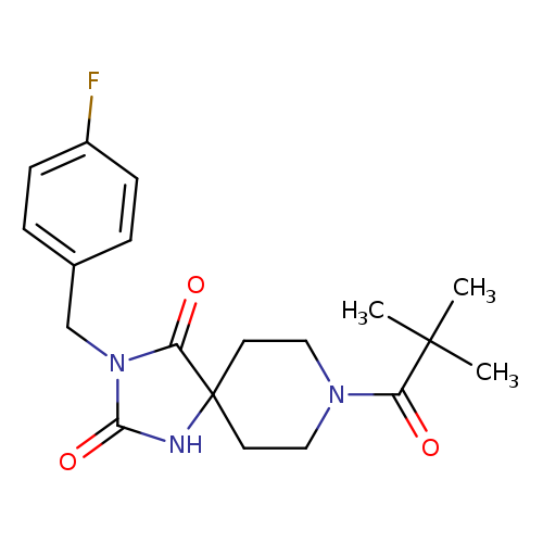 8-(2,2-dimethylpropanoyl)-3-[(4-fluorophenyl)methyl]-1,3,8-triazaspiro[4.5]decane-2,4-dione
