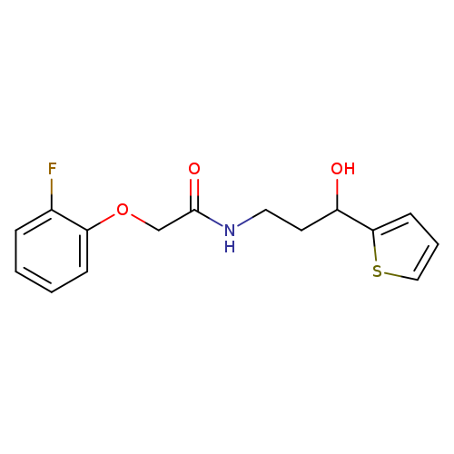 2-(2-fluorophenoxy)-N-[3-hydroxy-3-(thiophen-2-yl)propyl]acetamide