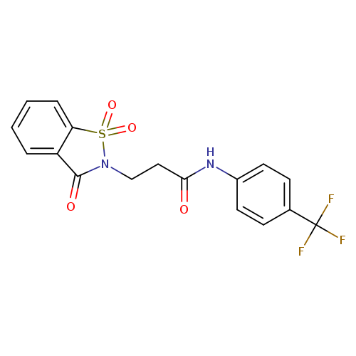 N-[4-(trifluoromethyl)phenyl]-3-(1,1,3-trioxo-2,3-dihydro-1lambda6,2-benzothiazol-2-yl)propanamide