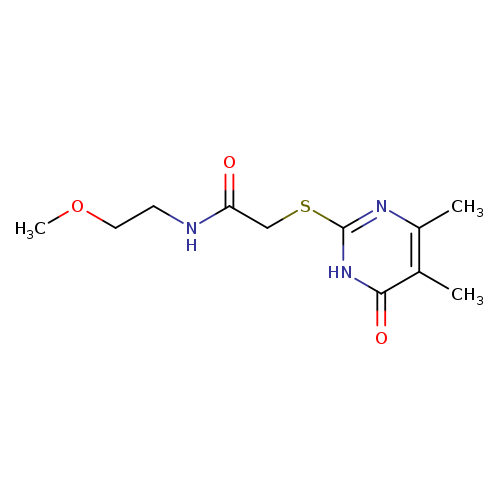 2-[(4,5-dimethyl-6-oxo-1,6-dihydropyrimidin-2-yl)sulfanyl]-N-(2-methoxyethyl)acetamide