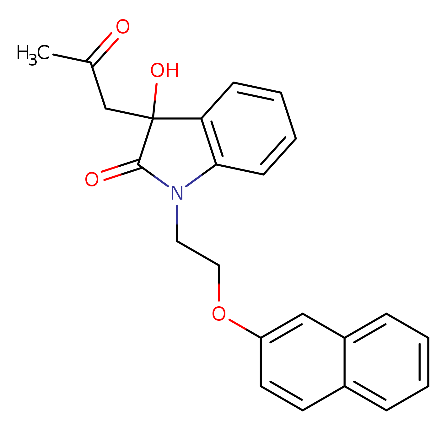 3-hydroxy-1-[2-(naphthalen-2-yloxy)ethyl]-3-(2-oxopropyl)-2,3-dihydro-1H-indol-2-one