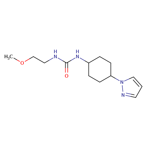 3-(2-methoxyethyl)-1-[4-(1H-pyrazol-1-yl)cyclohexyl]urea