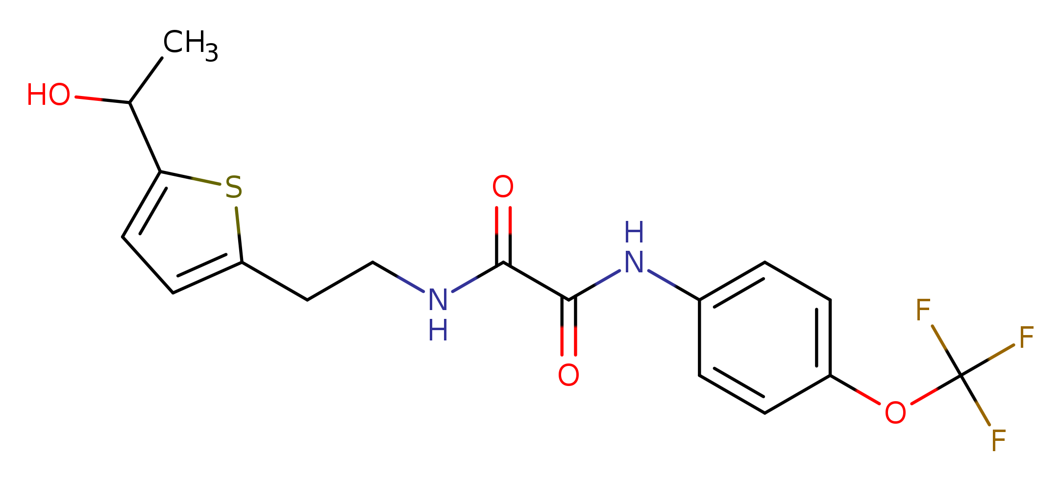 N-{2-[5-(1-hydroxyethyl)thiophen-2-yl]ethyl}-N'-[4-(trifluoromethoxy)phenyl]ethanediamide