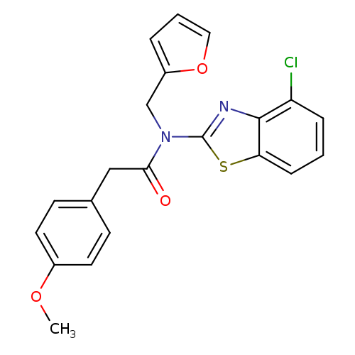 N-(4-chloro-1,3-benzothiazol-2-yl)-N-[(furan-2-yl)methyl]-2-(4-methoxyphenyl)acetamide